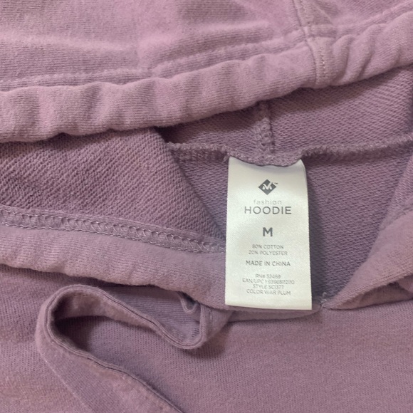 MEMBER'S Mark Ladies Pullover Puff Sleeve Fashion Hoodie Lavender Grey Sz M. - Picture 6 of 8